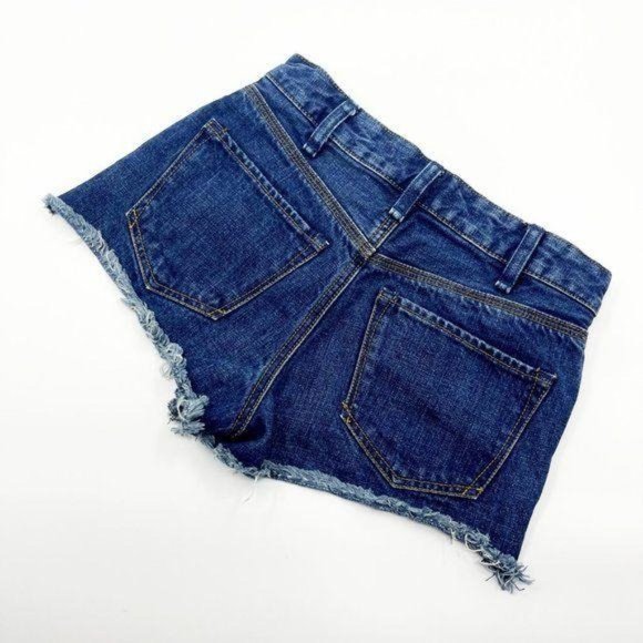 Free People Cut Off Jean Shorts Distressed Size 24 - Picture 10 of 10